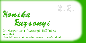 monika ruzsonyi business card